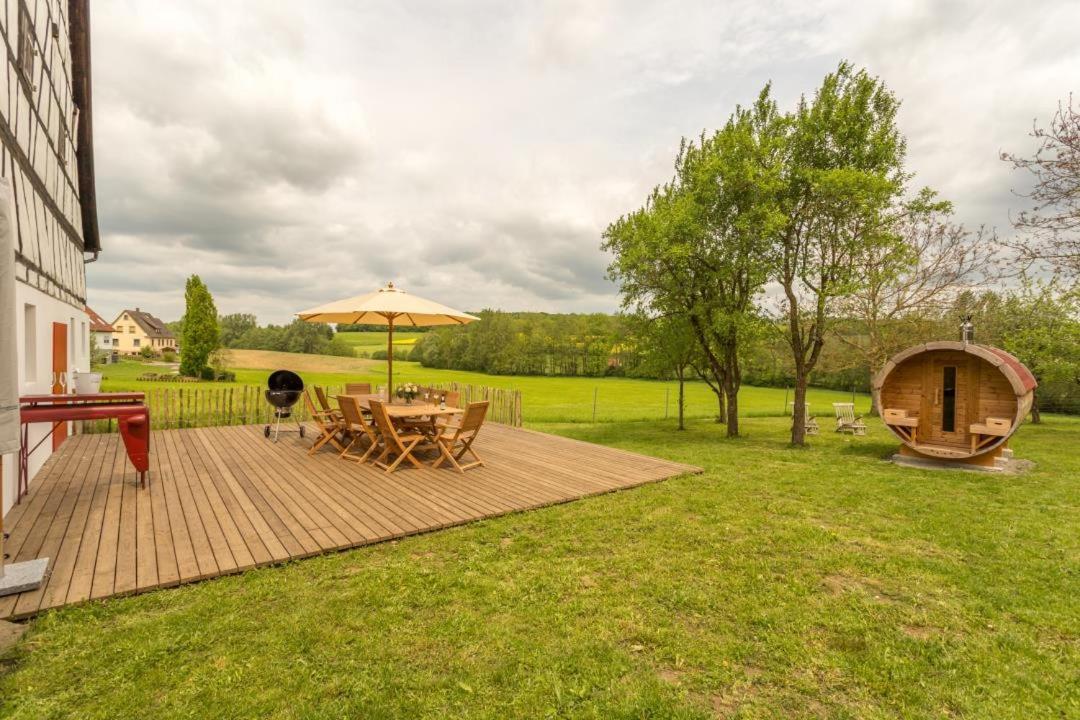 Ferienhaus Rote Sau Herrentierbach エクステリア 写真